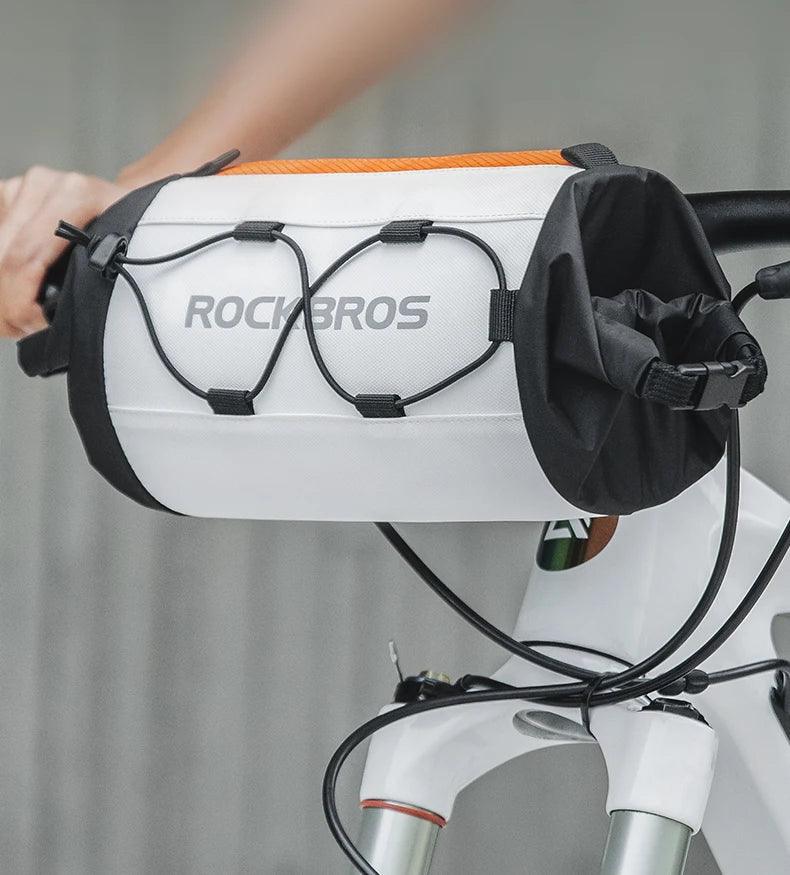 ROCKBROS Bike Bag Portable Handlebar Pannier 2.4L Big Capacity Shoulder Bag  Frame Tube Bag Elastic Band Bicycle Accessoriescase