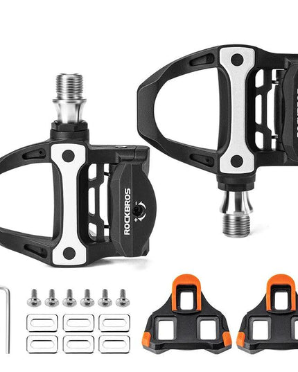 ROCKBROS Pedal Self-locking Carbon Fiber Bicycle Pedal For SPD System Ultralight Road Bike Pedal Cleat Platform Lock For Shimano