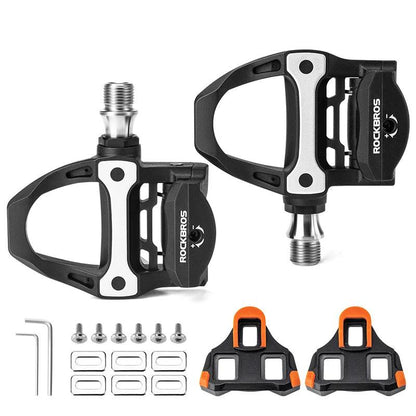 ROCKBROS Pedal Self-locking Carbon Fiber Bicycle Pedal For SPD System Ultralight Road Bike Pedal Cleat Platform Lock For Shimano