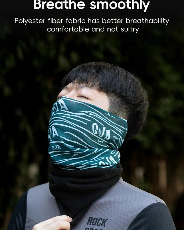 ROCKBROS Winter Warm Fleece Balaclava Cycling Headgear Bib Snowboard Hiking Neck Scarf Outdoor Windproof Thickened Mask Bib