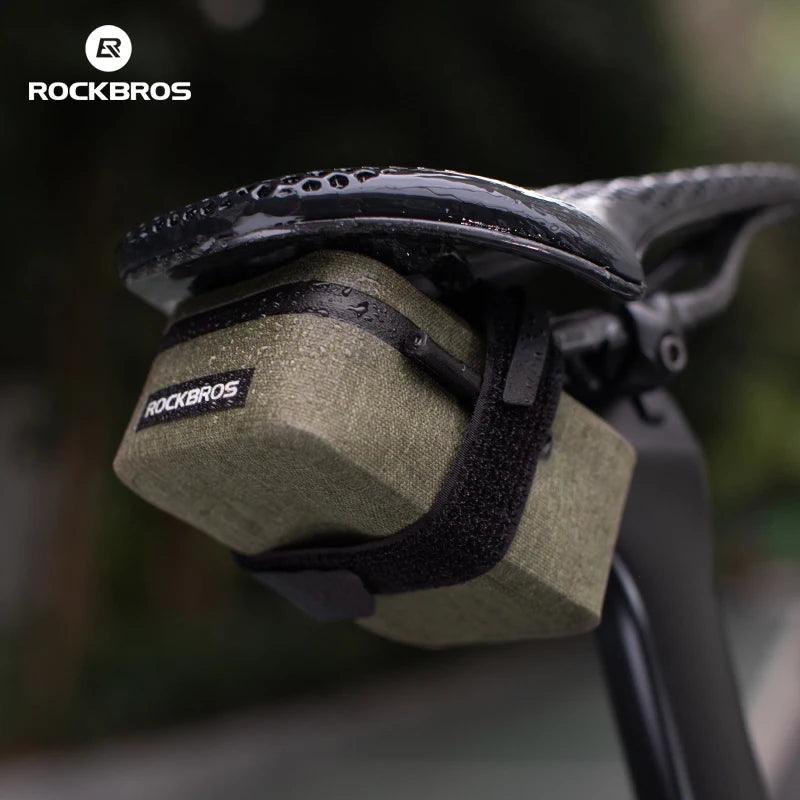 ROCKBROS Bicycle Tail Bag 0.4LMini Saddle Bag Lightweight Waterproof MTB Road Bike Tail Bag Portable Wear-resistant Cycling Gear