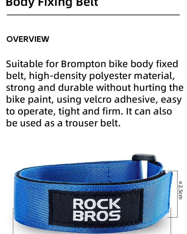 ROCKBROS Bicycle Frame Wheel Fixed Strap For Brompton Folding Bike Body Straps Fixed Belt Ankle Leg Pants Strap Outdoors