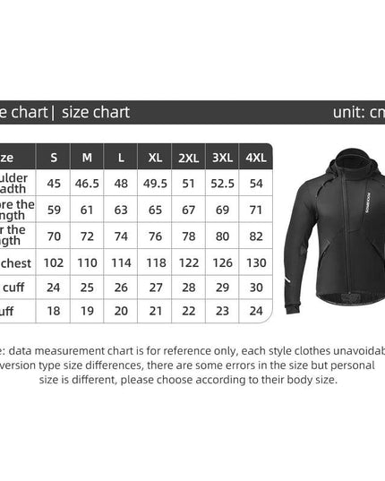 ROCKBROS Bicycle Jacket Winter Cycling Clothing Thermal Fleece Long Sleeve Cycling Bike Clothing Warmer Windproof Sportswear