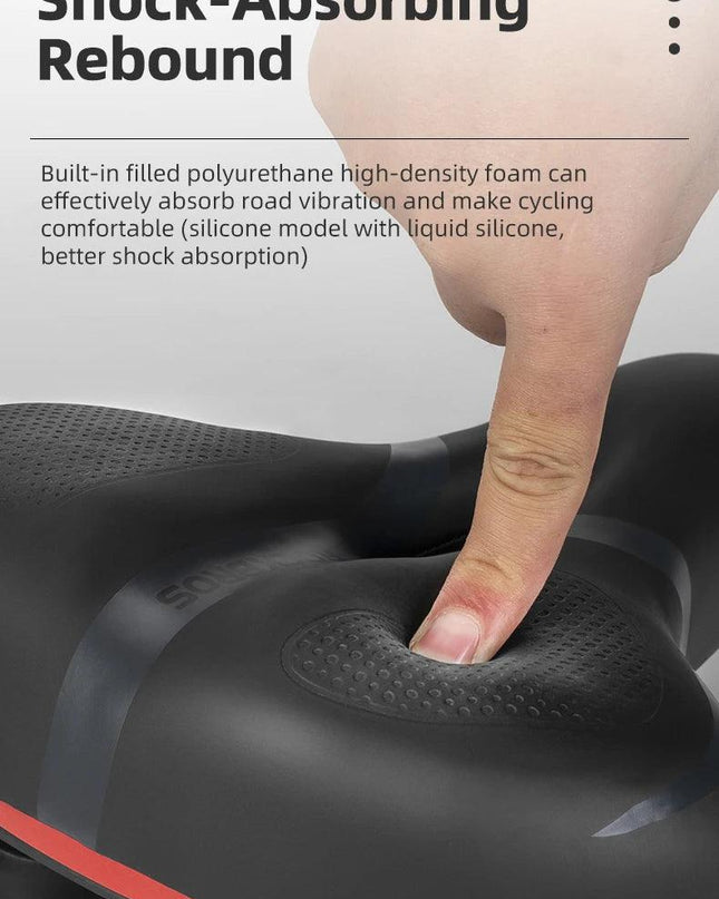 ROCKBROS Bicycle Saddle Breathable Shock Seats PU Leather Surface Cushion Rounded Hollow Cycling Seat Comfort MTB Bike Saddles