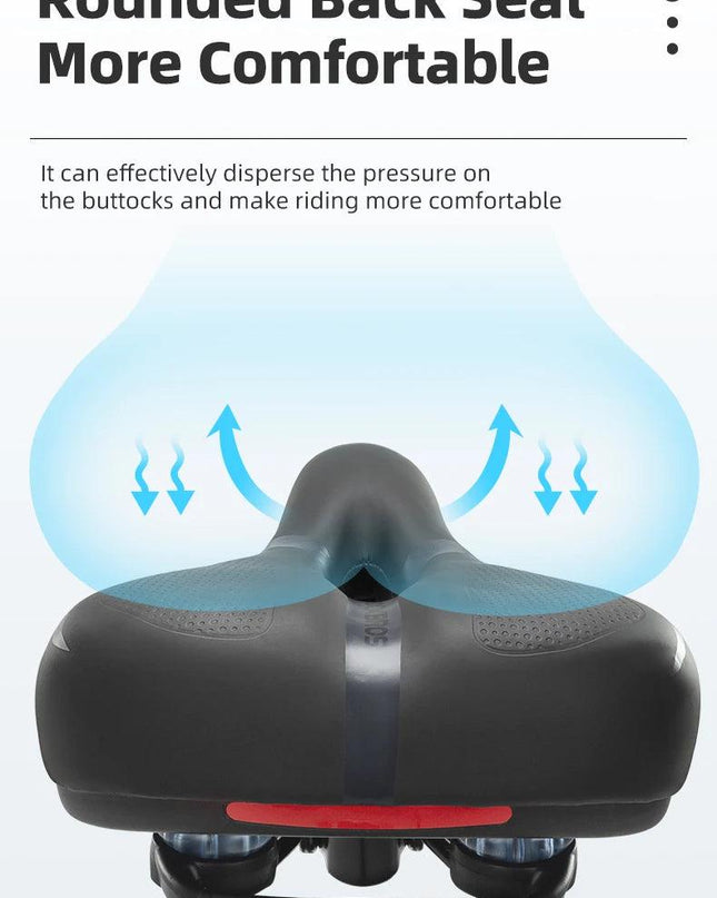 ROCKBROS Bicycle Saddle Breathable Shock Seats PU Leather Surface Cushion Rounded Hollow Cycling Seat Comfort MTB Bike Saddles