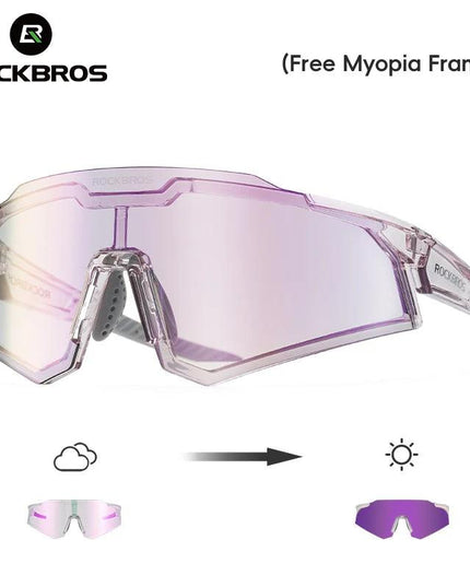 ROCKBROS Cycling Glasses Photochromic Bike Glasses UV400 Protection Sunglasses Skiing Fishing Eyewear MTB Road Bicycle Goggles