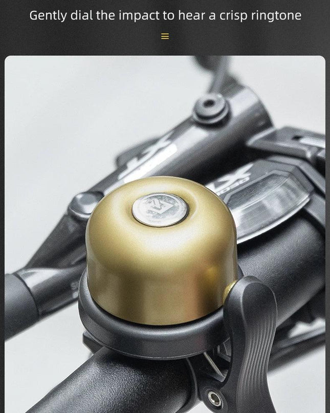 ROCKBROS Bicycle Bell Classical Stainless Bike Bell Loud Horn Cycling Handlebar Bell Portable Alarm Safety Bicycle Accessories