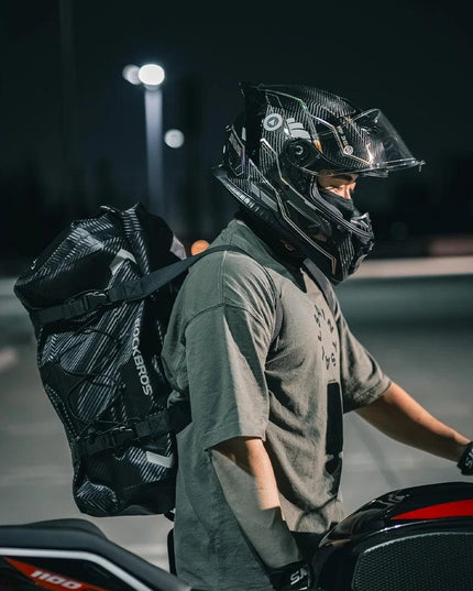 ROCKBROS Waterproof Motorcycle Pannier PVC 20L-60L Tail Bag Travel  Rear Seat Luggage Bag Multiple Carry Motorcycle AccessorIes
