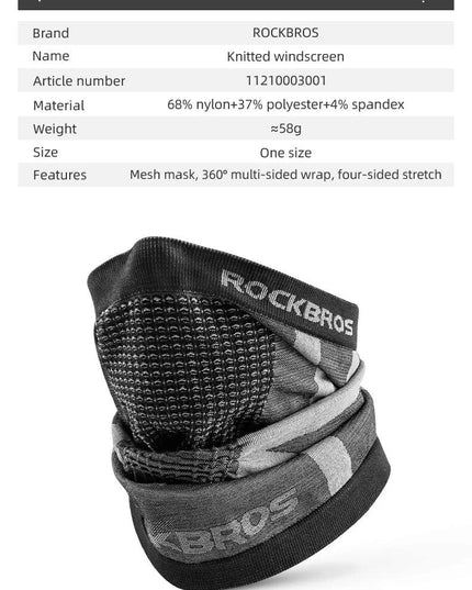 ROCKBROS Bike Mask Full Face Mask Balaclava Breathable Sun UV Protection Hiking Outdoor Sport Cycling Windproof Motorcycle Scarf
