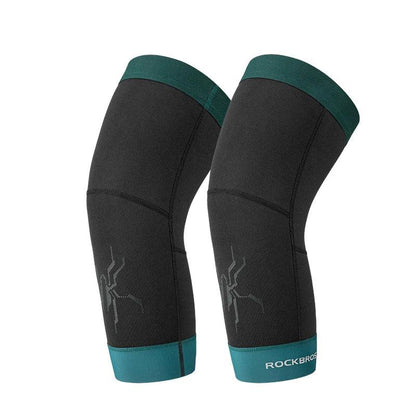 ROCKBROS Cycling Sleeve Leg Sleeve Windproof  Sports Fleece Sleeves Knee Braces Men Women Autumn Winter Warmth Cycling Equipment