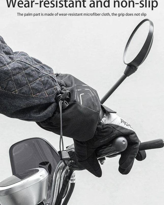 ROCKBROS Warm Heated Gloves Snowmobile Gloves With 3 Levels 4000mAh Rechargeable Battery Powered Electric Thermal Heat Glove