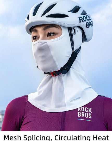 ROCKBROS UV Protection Face Cover Summer Cool Balaclava Ice Silk Anti-UV Cycling Full Face Cap Riding Headgear Masks Breathable