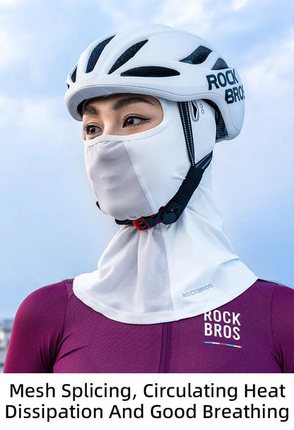 ROCKBROS UV Protection Face Cover Summer Cool Balaclava Ice Silk Anti-UV Cycling Full Face Cap Riding Headgear Masks Breathable