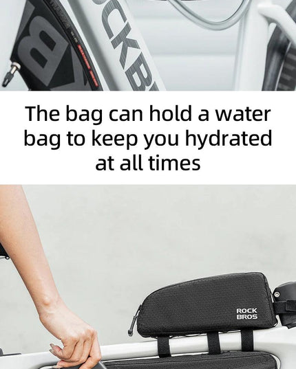 ROCKBROS Bicycle Bag Rainproof Cycling Top Tube Frame Bag Reflective Large Capacity MTB Road Bike  Pannier Bag Wear-resistant