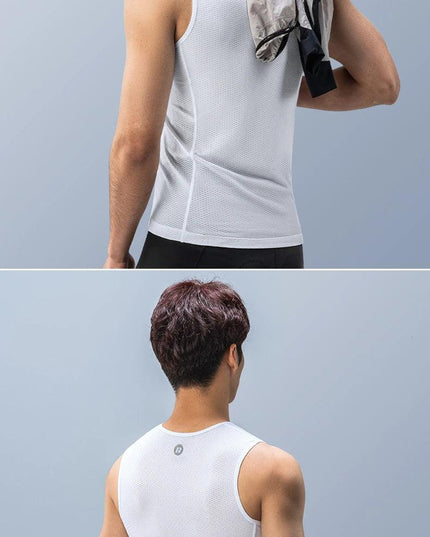 ROCKBROS Bike Vest Breathable  Men's Sleeveless Short Summer Undershirt Windbreaker Tshirt Quick Dry Elastic Mesh Underwear