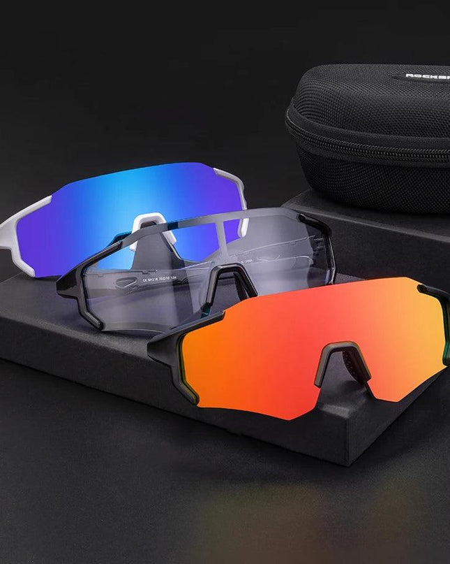 ROCKBROS Cycling Glasses Photochromic Polarized Lens Sunglasses UV400 Protection Eyewear Skiing Fishing Climbing Bicycle Goggles