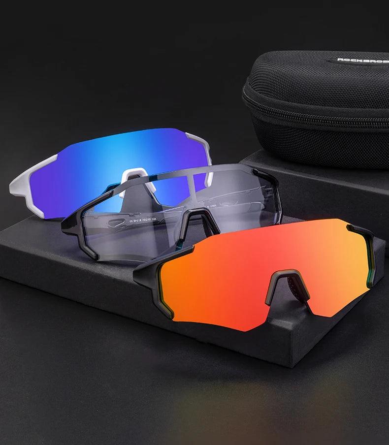 ROCKBROS Cycling Glasses Photochromic Polarized Lens Sunglasses UV400 Protection Eyewear Skiing Fishing Climbing Bicycle Goggles