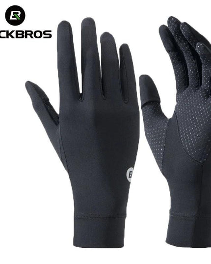 ROCKBROS Fishing Gloves Sunscreen Anti UV Gloves Outdoor Breathable Driving Gloves Non-Slip Summer UPF50+ Cycling Gloves Thin