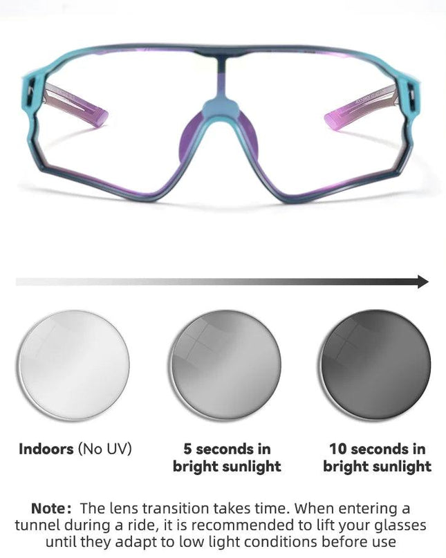 ROCKBROS Child Photochromic Polarized Sunglasses Bicycle Eyewear UV400 Kids Bike Goggles Protection Classic Windproof Glasses