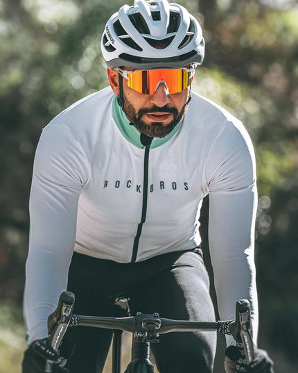 ROCKBROS Autumn Winter Cycling Jacket Fleece Bicycle Clothing for Men Women MTB Road Professional Training Jersey Warm Jacket