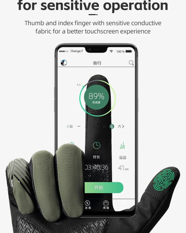 ROCKBROS Summer Cycling Gloves Breathable MTB Road Bike Non-slip Gloves Touch Screen Spring Full Finger Motorcycle Riding Gloves