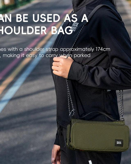 ROCKBROS Bicycle Top Tube Bag 2L Capacity Scratch-Resistant Road Mountain Bike Frame Bag Cycling Tools Bag Stable Elastic Band