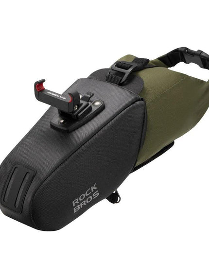 ROCKBROS Cycling Tail Bag Detachable Seat Pack Bag Large Capacity Waterproof Portable Riding Adjustable Bike Bag 0.8L-1.3L
