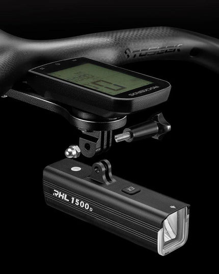 ROCKBROS Bike Light 1500LM/1000LM Aluminum Alloy Type-C Charging Smart Front Lights Hanging Version LED Lamp Cycling Headlights