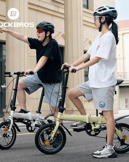 ROCKBROS Portable Folding Bike 14 inch Aluminium Alloy Bike Frame V Brake Lightweight Adult Folding Bicycle