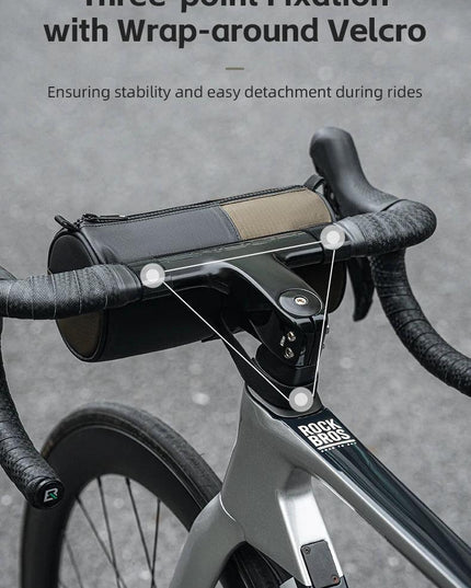 ROCKBROS Bicycle Bag Reflective Handlebar Bag Capacity Storage Multifunctional Portable 1.7L Shoulder Bag Front Bag Accessories