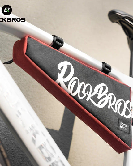 ROCKBROS Cycling Triangle Top Tube Bag Lightweight Bike Frame Pack for Tools and Accessories 1.9L large Capacity Triangle Bag