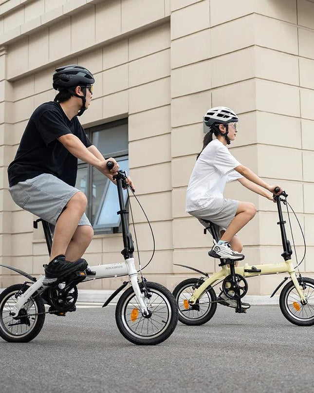ROCKBROS Portable Folding Bike 14 inch Aluminium Alloy Bike Frame V Brake Lightweight Adult Folding Bicycle
