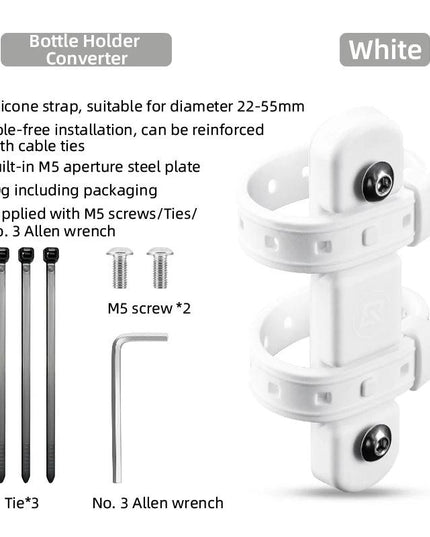 ROCKBROS Bicycle Bottle Cage Mount Adaptor Silicone Gel Universal Kettle Holder Adapter Easy Installation Cycling Equipment