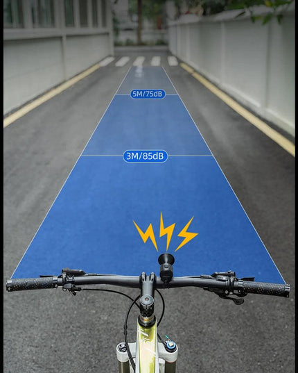 ROCKBROS Bike Bell Electronic Loud Horn ABS 120db Safety Electric Bell IPX4 Speaker Alarm Ring Bicycle Handlebar Warning Bell