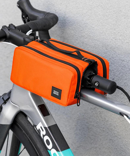 ROCKBROS Bicycle Top Tube Bag 2L Capacity Scratch-Resistant Road Mountain Bike Frame Bag Cycling Tools Bag Stable Elastic Band