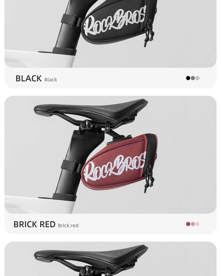 ROCKBROS Bicycle Seat Bag Lightweight Bike Saddle Bag for Cycling Essentials Reflective Rear Pack Wear-Resistant Bag