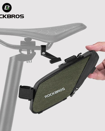 ROCKBROS Bicycle Saddle Bag Portable Waterproof Cycling Seat Tail Bag MTB Road Bike Storage Bag Seatpost Backpack With Mudguard