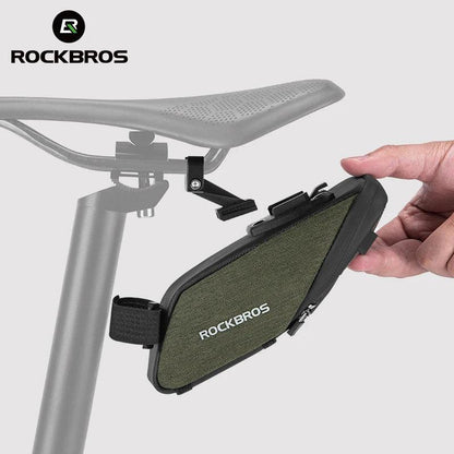 ROCKBROS Bicycle Saddle Bag Portable Waterproof Cycling Seat Tail Bag MTB Road Bike Storage Bag Seatpost Backpack With Mudguard