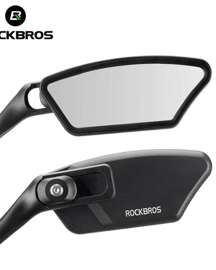 ROCKBROS Bicycle Mirror Handlebar Rear View Stainless Steel Reflector Universal Wide-Range 360° Adjustable Mirror Bike Accessory