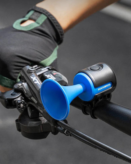 ROCKBROS Bike Bell Electronic Loud Horn ABS 120db Safety Electric Bell IPX4 Speaker Alarm Ring Bicycle Handlebar Warning Bell