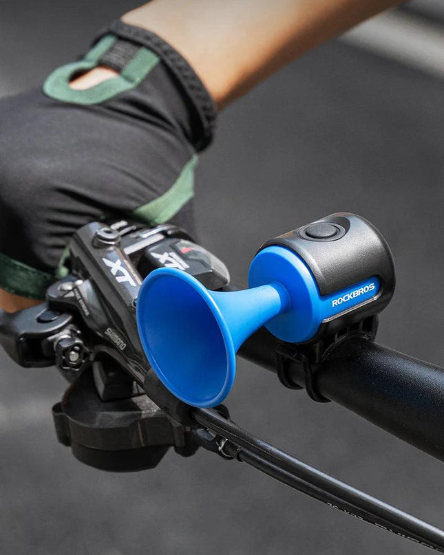 ROCKBROS Bike Bell Electronic Loud Horn ABS 120db Safety Electric Bell IPX4 Speaker Alarm Ring Bicycle Handlebar Warning Bell