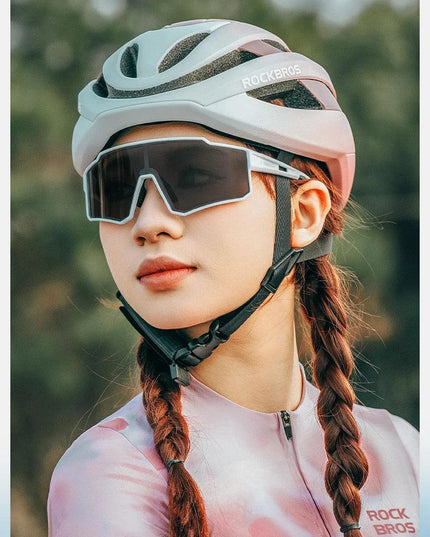 ROCKBROS Polarized Photochromic Glasses Cycling Sunglasses Outdoor Sports UV400 MTB Road Women Men Bicycle Goggles Adjustable