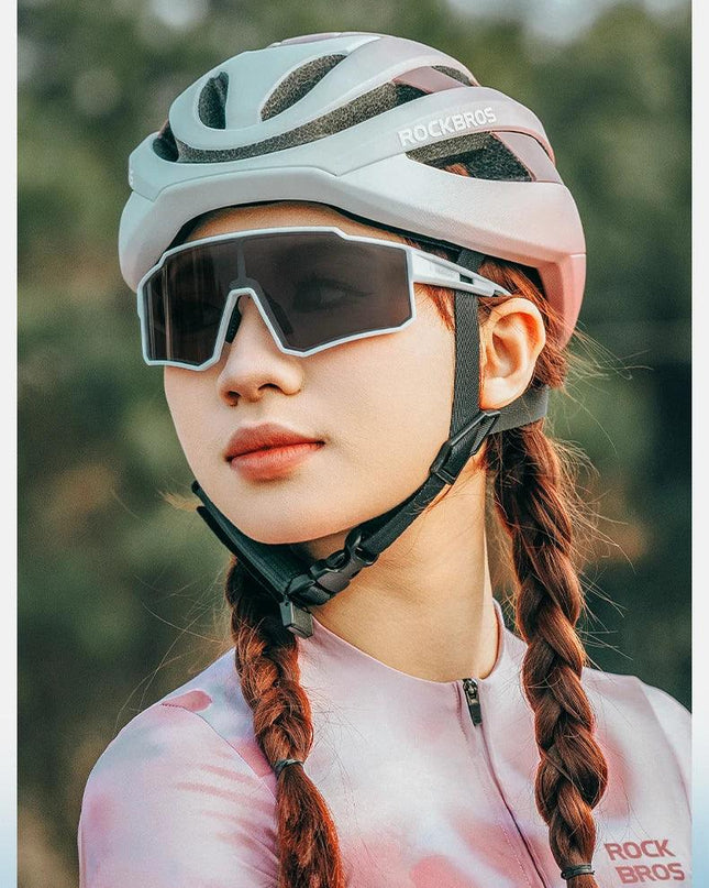 ROCKBROS Polarized Photochromic Glasses Cycling Sunglasses Outdoor Sports UV400 MTB Road Women Men Bicycle Goggles Adjustable