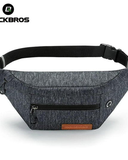ROCKBROS Cycling Waist Bag 1.5L Multi Compartment Anti-scratch Storage Telephone Chest Bag Headphone Hole Design Bike Accessory