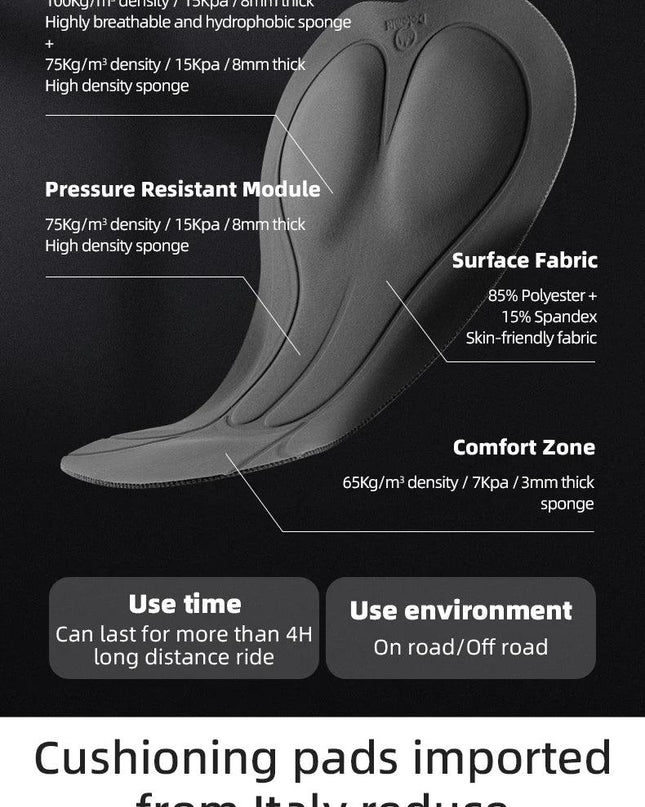 ROCKBROS Windproof Warm Bicycle Pants Winter Removable Buckle Strap Pants High Quality Shock-Absorbing Comfort Pad Pants MTB Men