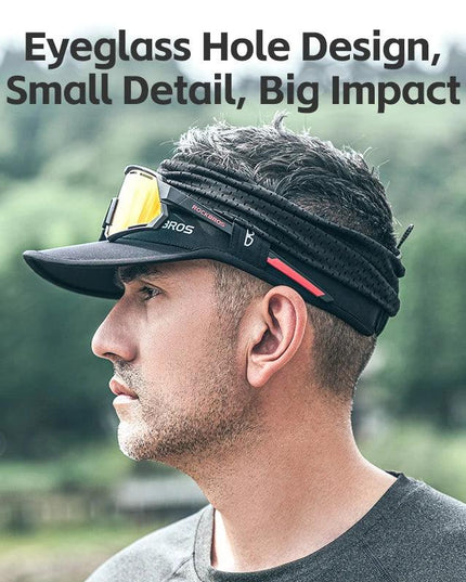 ROCKBROS Refreshing Summer Sun Protection Cap Two Ways to Wear Breathable Quick-Drying Suitable for Helmet Unisex Size Sport Hat