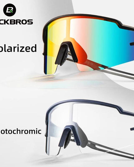 ROCKBROS Photochromic Cycling Glasses Polarized Built-in Myopia Frame Sports Sunglasses Men Women Glasses Cycling Eyewear Goggle
