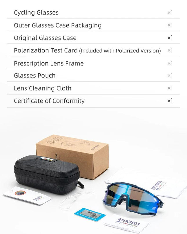 ROCKBROS Cycling Sunglasses Photochromic Polarized Bike Glasses UV400 Ultraviolet Outdoor Sport Hiking Glasses Eyewear Equipment