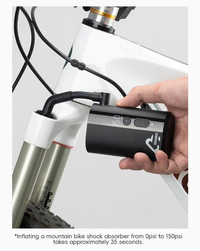 ROCKBROS Mini Pump 150psi Portable Riding Bicycle Electric Air Pump 5V2A Type-C Outdoor Portable  MTB Road Bike Motorcycle Pumps