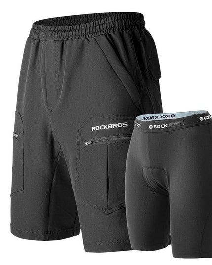 ROCKBROS Running Shorts Unisex Casual Shorts Fashion With Separable Underwear Shorts  Lightweight Outdoor Fishing Short Pants
